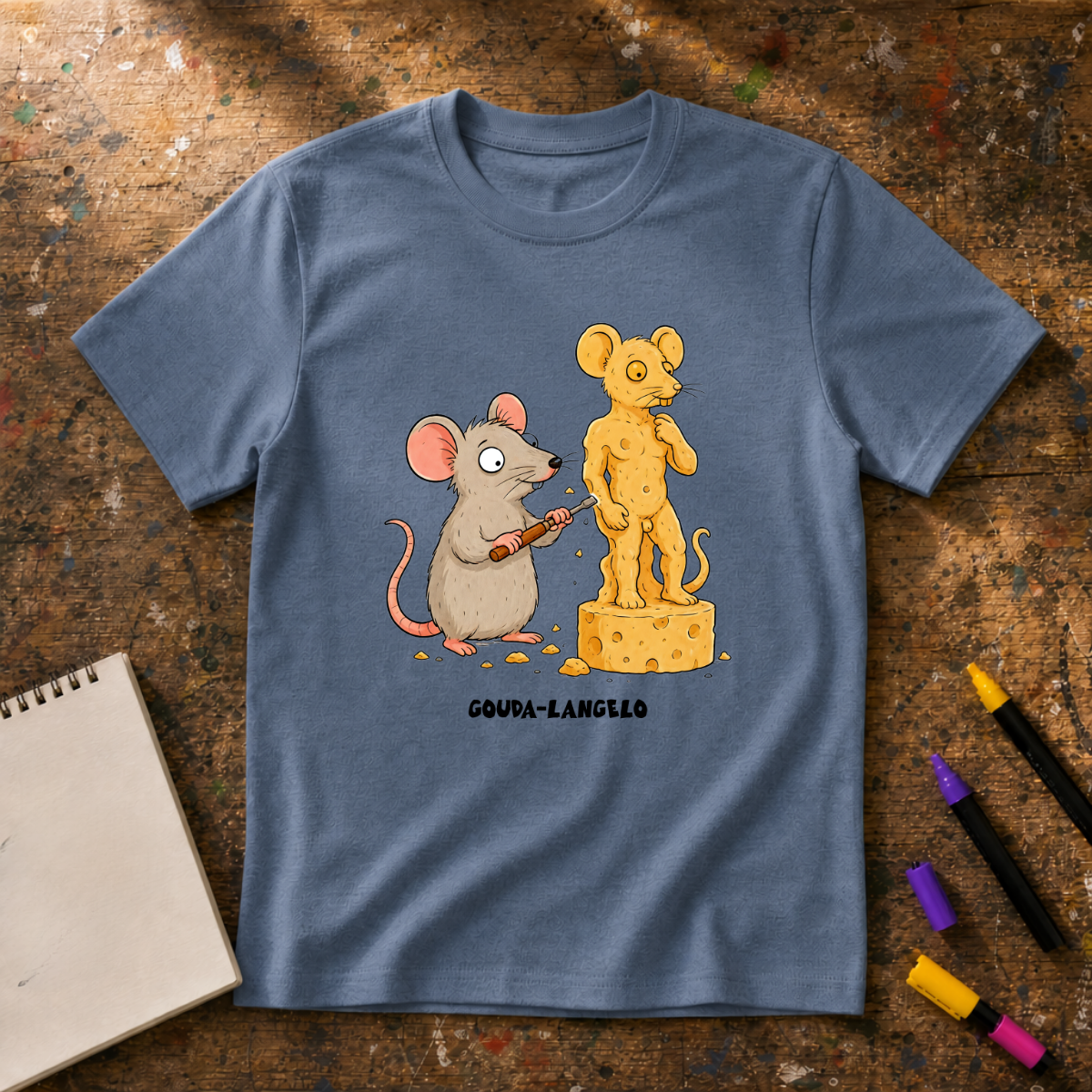 Gouda-Langelo Cheese Sculptor Graphic T-Shirt