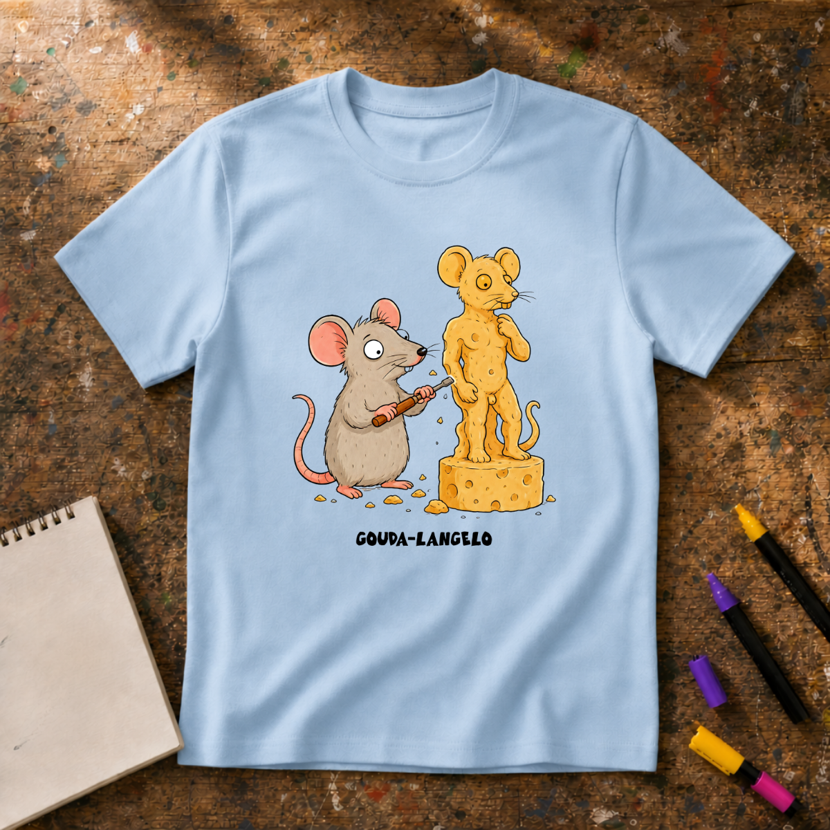 Gouda-Langelo Cheese Sculptor Graphic T-Shirt