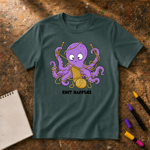 Knit Happens Octopus Graphic T-Shirt