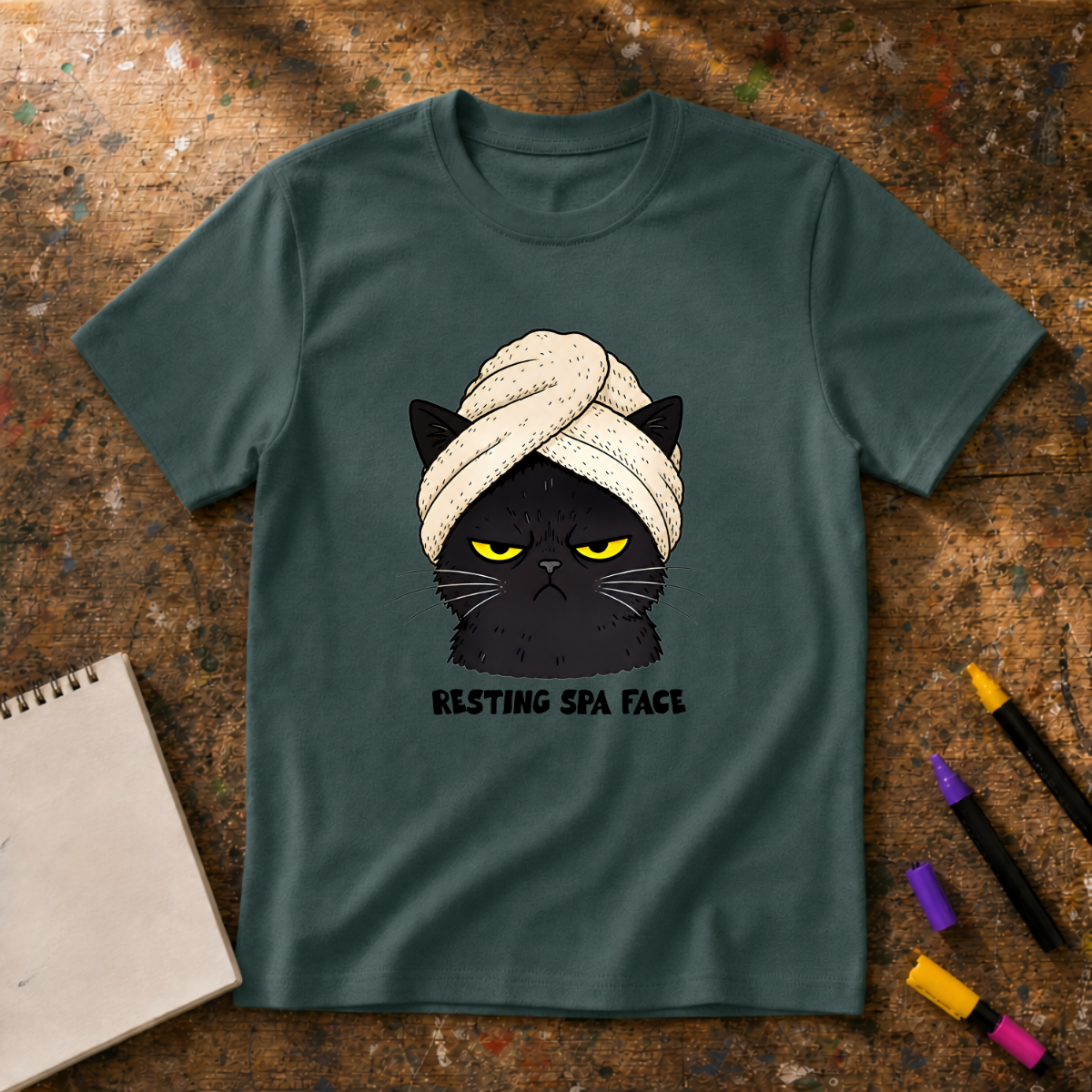 Resting Spa Face Graphic T-Shirt