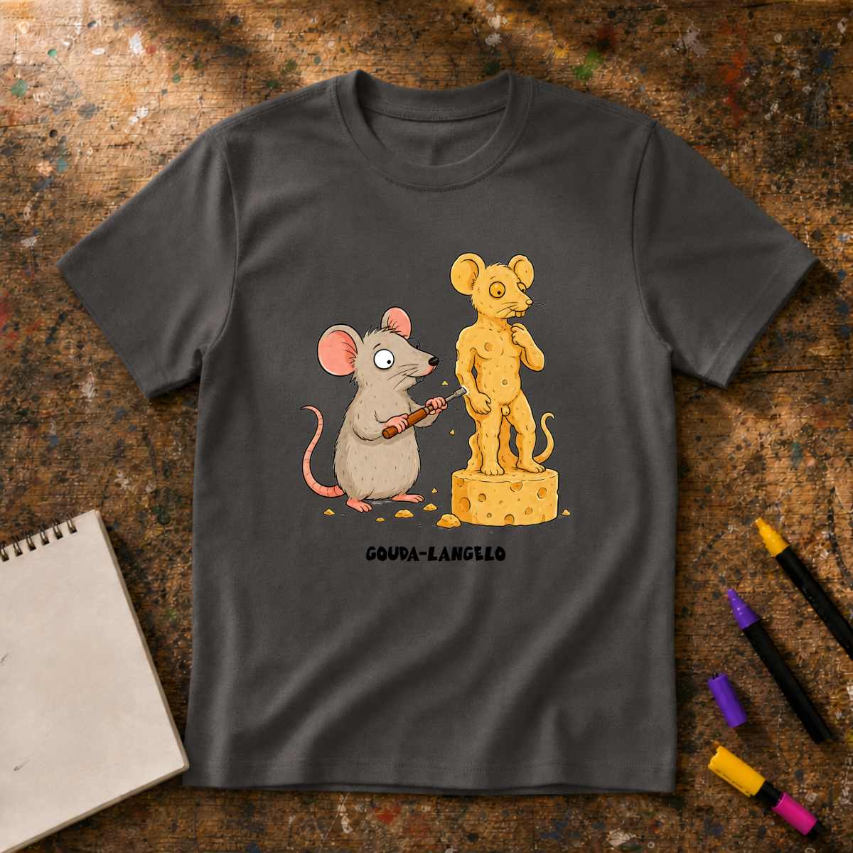 Gouda-Langelo Cheese Sculptor Graphic T-Shirt