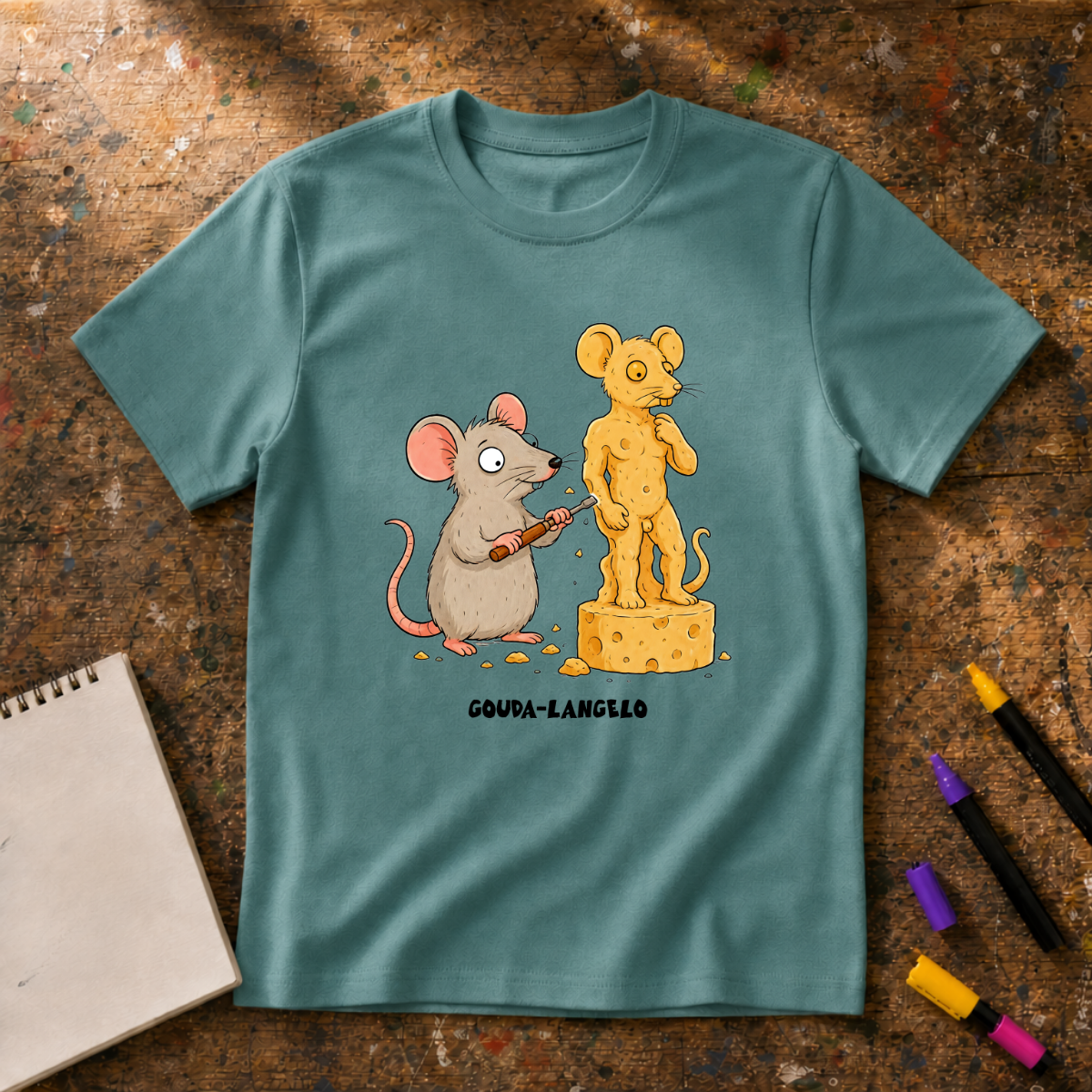 Gouda-Langelo Cheese Sculptor Graphic T-Shirt