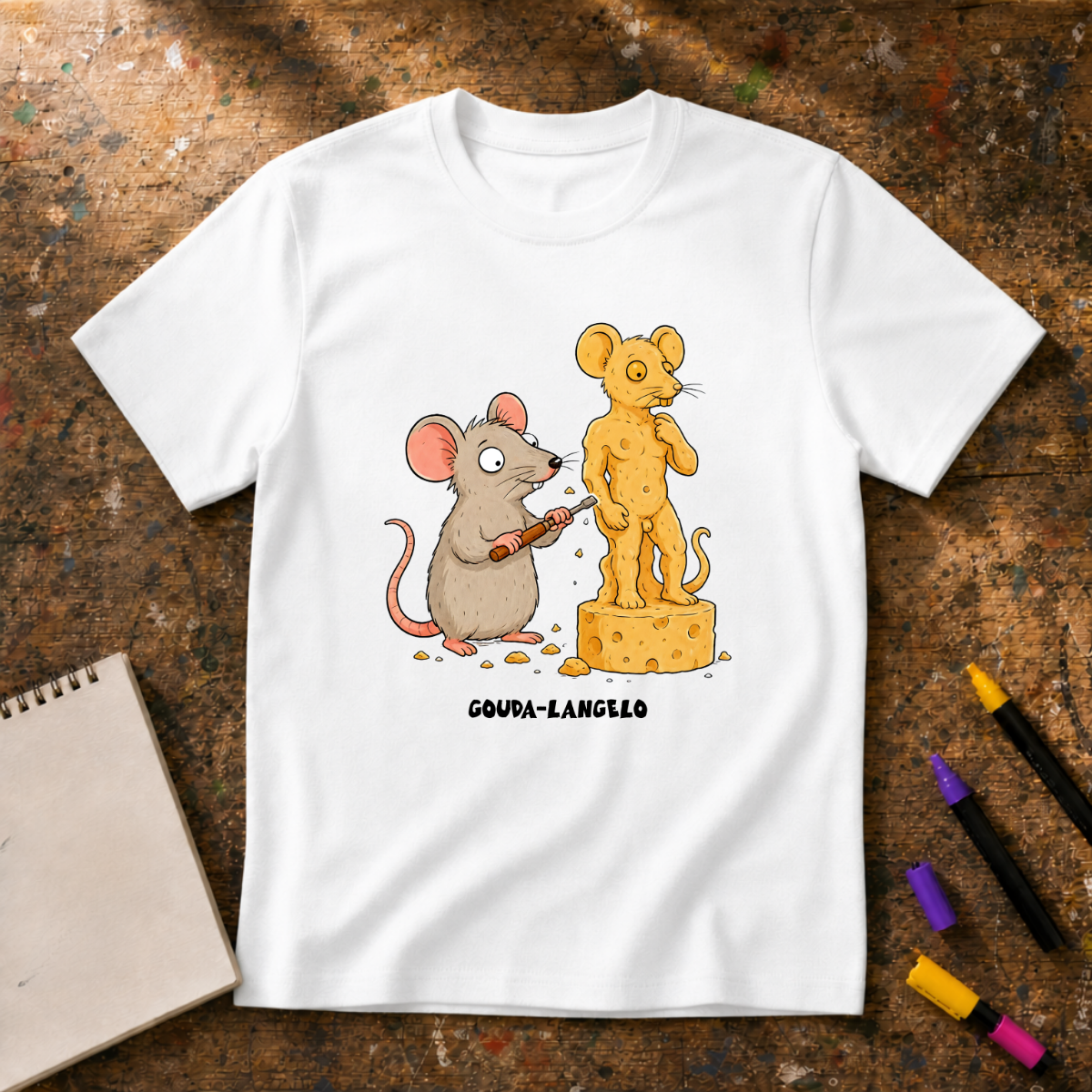 Gouda-Langelo Cheese Sculptor Graphic T-Shirt