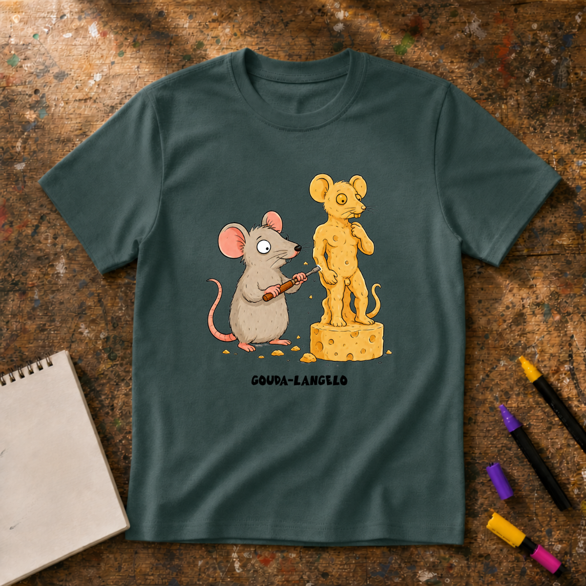 Gouda-Langelo Cheese Sculptor Graphic T-Shirt