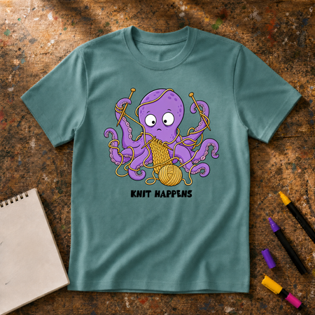 Knit Happens Octopus Graphic T-Shirt