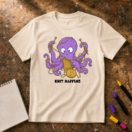 Knit Happens Octopus Graphic T-Shirt