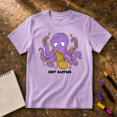 Knit Happens Octopus Graphic T-Shirt