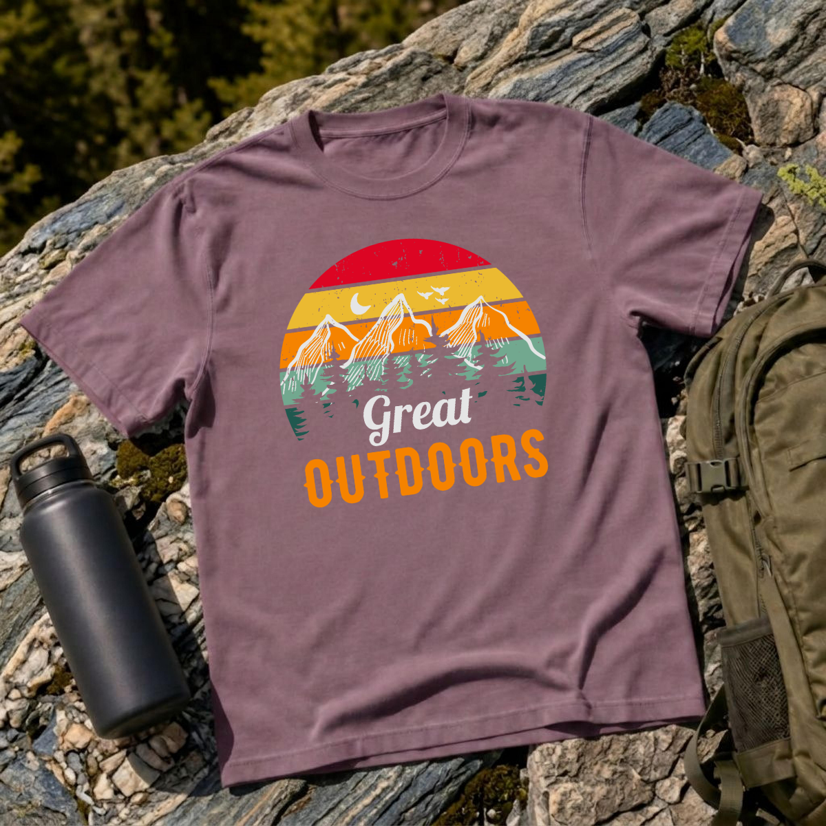 Retro Great Outdoors Graphic T-Shirt