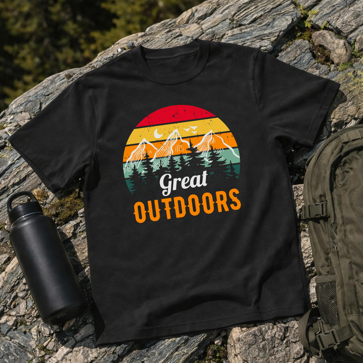 Retro Great Outdoors Graphic T-Shirt