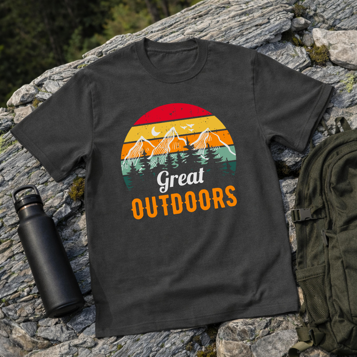 Retro Great Outdoors Graphic T-Shirt