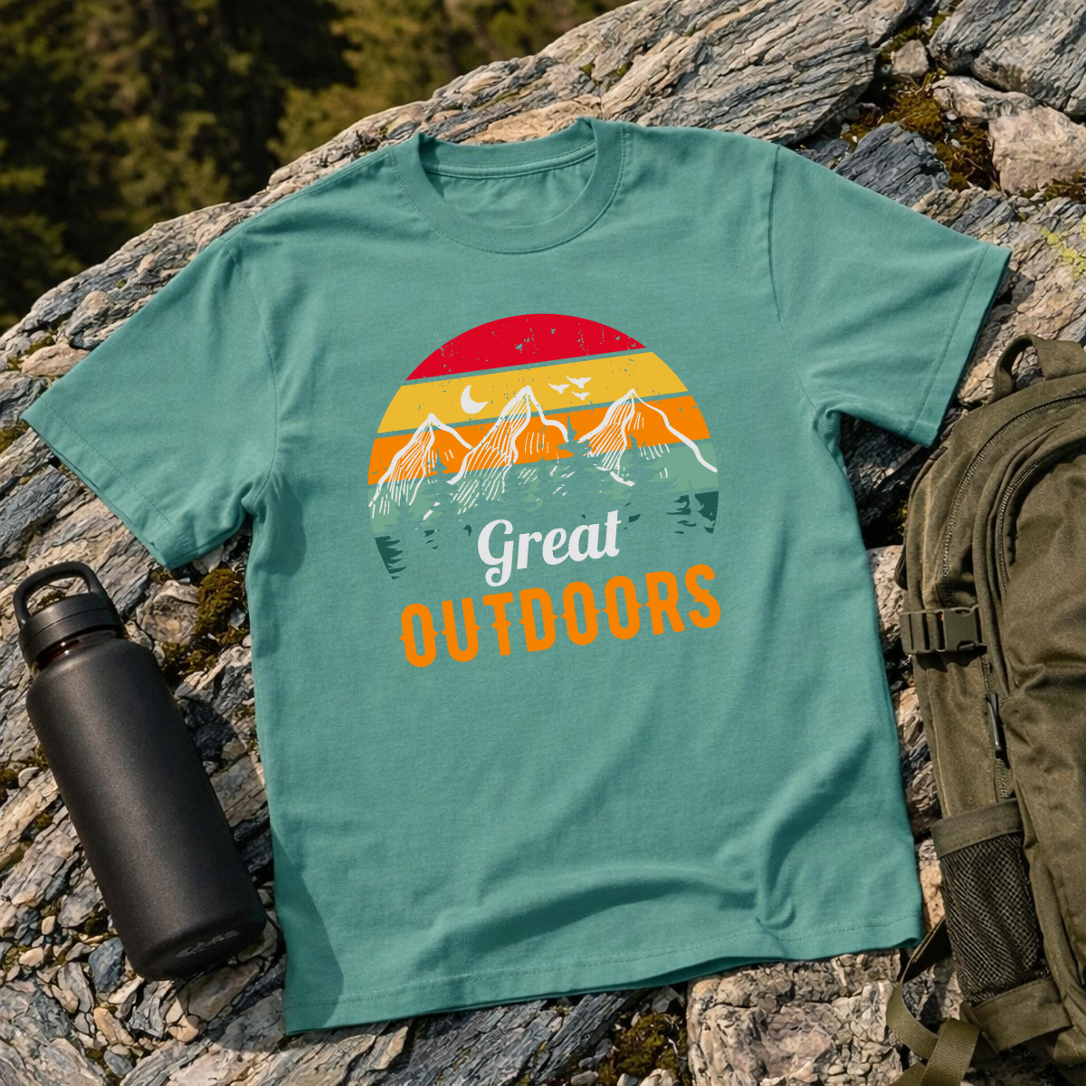 Retro Great Outdoors Graphic T-Shirt