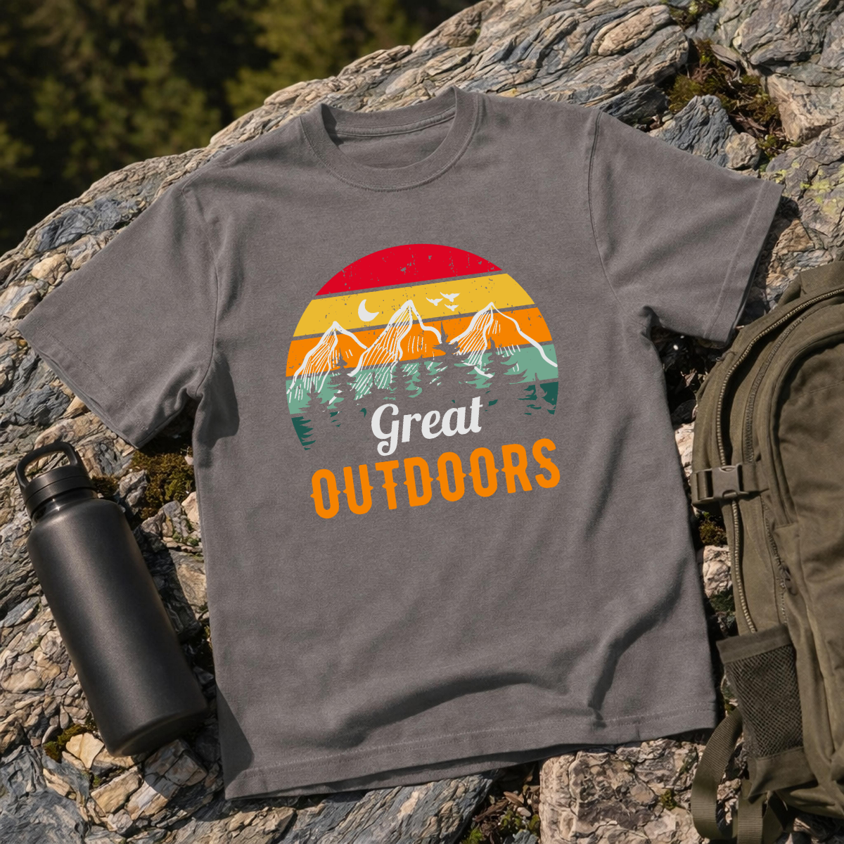 Retro Great Outdoors Graphic T-Shirt